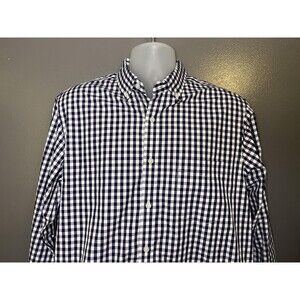 Club Room Shirt Mens Medium Purple Check Long Sleeve Button Down Cotton Casual